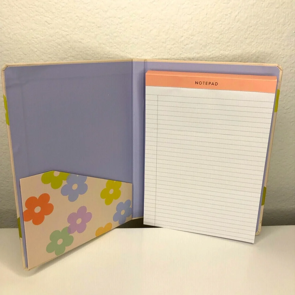 Floral & Gold Note Book W / Gold Pen